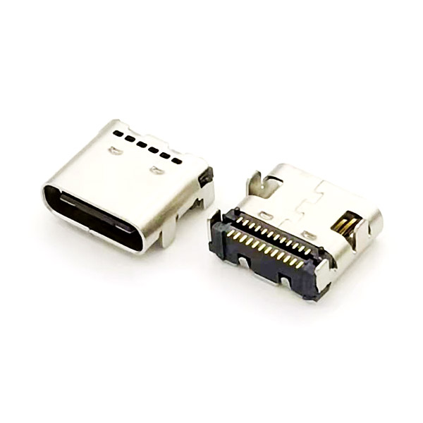 USB TYPE C 24P板上；殼子DIP+端子SMT