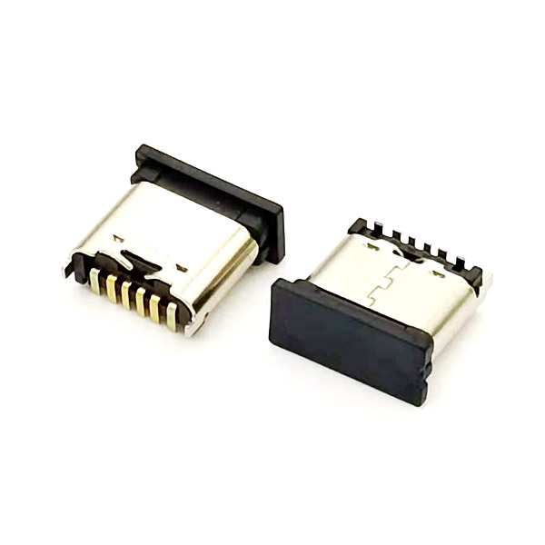 USB TYPE C 6P立式；H5.0；5.5；6.5；6.8殼子DIP+端子SMT
