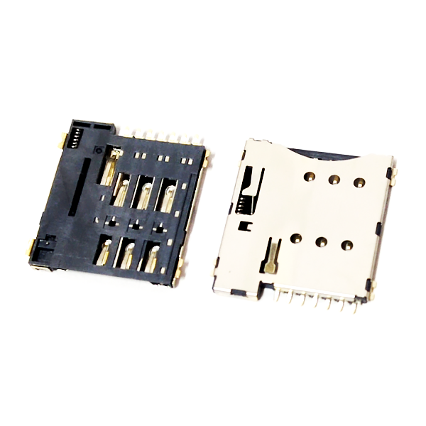MICRO PUSH-PUSH SIM CARD 7P;帶檢測;H1.35