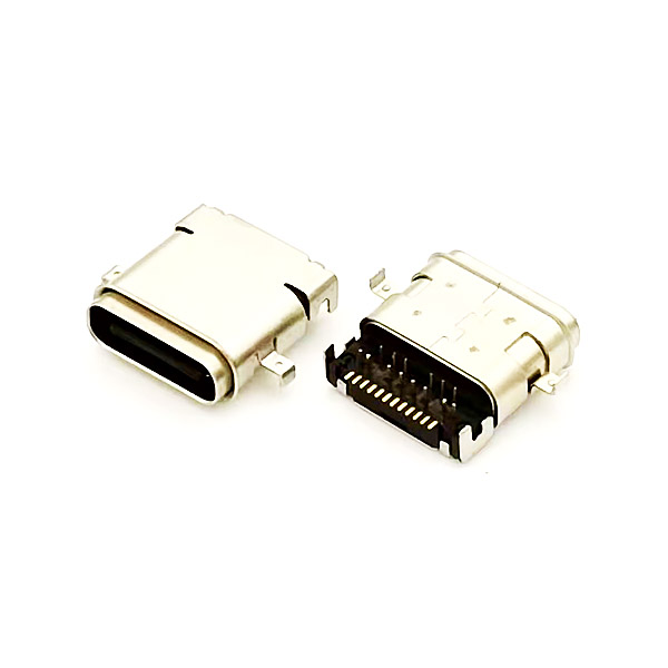 USB TYPE C 24P雙殼沉板1.4；DIP+SMT